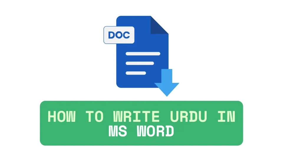 How to Write Urdu in MS Word