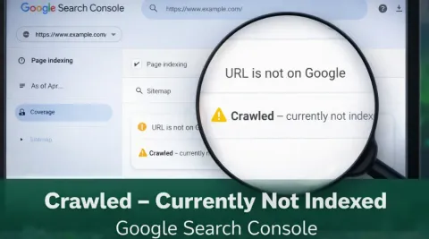Crawled currently not indexed issue shown in Google Search Console