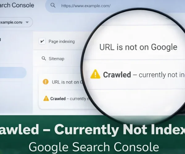 Crawled currently not indexed issue shown in Google Search Console