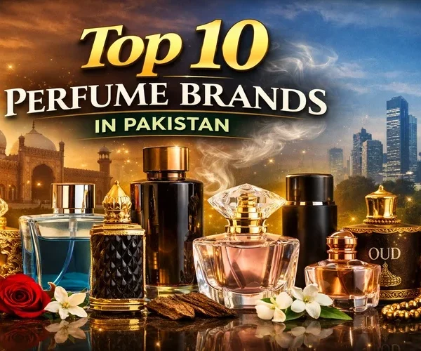 Top 10 perfume brands in Pakistan featuring luxury and popular fragrances